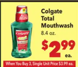 Vallarta Supermarkets Colgate Total Mouthwash offer