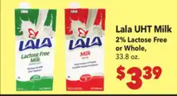Vallarta Supermarkets Lala UHT Milk offer