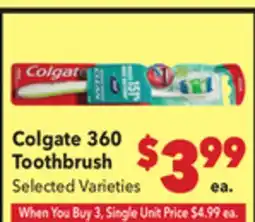 Vallarta Supermarkets Colgate 360 Toothbrush offer