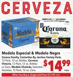 Vallarta Supermarkets Modelo Especial & Modelo Negra offer