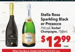 Vallarta Supermarkets Stella Rosa Sparkling Black or Prosecco offer
