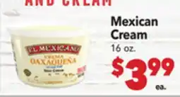 Vallarta Supermarkets Mexican Cream offer