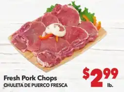 Vallarta Supermarkets Fresh Pork Chops / CHULETA DE PUERCO FRESCA offer