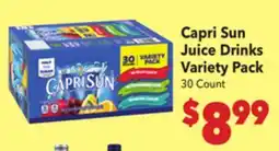 Vallarta Supermarkets Capri Sun Juice Drinks Variety Pack offer