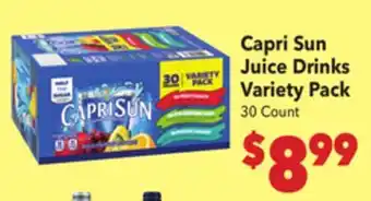 Vallarta Supermarkets Capri Sun Juice Drinks Variety Pack offer