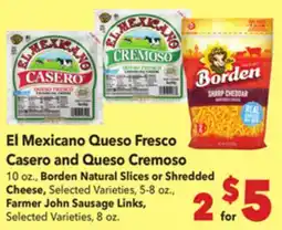 Vallarta Supermarkets El Mexicano Queso Fresco Casero and Queso Cremoso offer