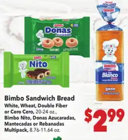 Vallarta Supermarkets Bimbo Sandwich Bread offer