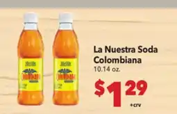 Vallarta Supermarkets La Nuestra Soda Colombiana offer