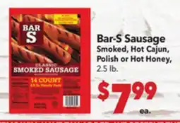 Vallarta Supermarkets Bar-S Sausage offer