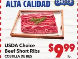 Vallarta Supermarkets USDA Choice Beef Short Ribs / COSTILLA DE RES offer