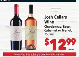 Vallarta Supermarkets Josh Cellars Wine offer