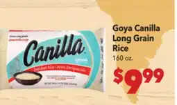 Vallarta Supermarkets Goya Canilla Long Grain Rice offer
