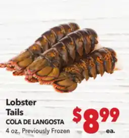 Vallarta Supermarkets Lobster Tails / COLA DE LANCOSTA offer