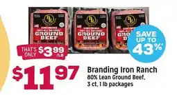 Grocery Outlet Branding Iron Ranch 80% Lean Ground Beef offer