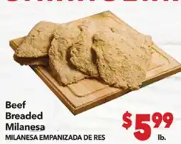 Vallarta Supermarkets Beef Breaded Milanesa / MILANESA EMPANIZADA DE RES offer