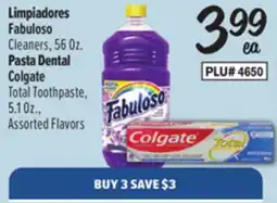 El Super Fabuloso Cleaners, 56Oz. or Colgate Total Toothpaste, 5.1Oz offer
