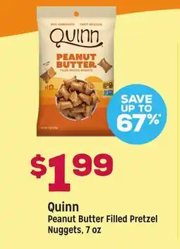 Grocery Outlet Quinn Peanut Butter Filled Pretzel Nuggets offer