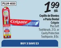 El Super Plus Soft Toothbrush, 2 Ct. or Cavity Protection Toothpaste, 8 Oz offer