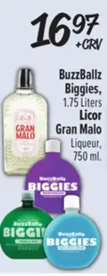 El Super BuzzBallz Biggies, 1.75 Liters Licor Gran Malo Liqueur, 750 ml offer