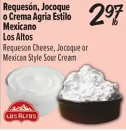 El Super Requesón Cheese, Jocoque or Mexican Style Sour Cream offer