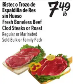 El Super Fresh Boneless Beef Clod Steaks or Roast offer