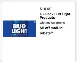 Walgreens 18-Pack Bud Light Products offer