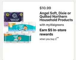 Walgreens Angel Soft, Dixie or Quilted Northern Household Products offer