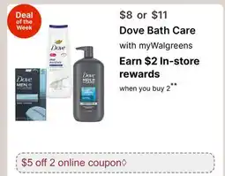 Walgreens Dove Bath Care offer