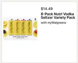 Walgreens 8-Pack Nutrl Vodka Seltzer Variety Pack offer