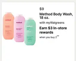 Walgreens Method Body Wash offer