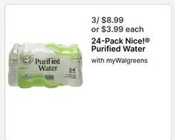 Walgreens 24-Pack Nice! Purified Water offer