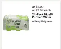 Walgreens 24-Pack Nice! Purified Water offer