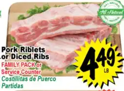 Superior Grocers Pork Riblets or Diced Ribs offer