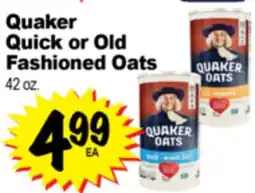 Superior Grocers Quaker Quick or Old Fashioned Oats offer