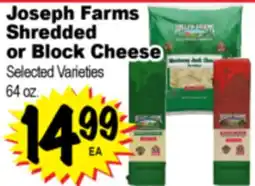 Superior Grocers Joseph Farms Shredded or Block Cheese offer