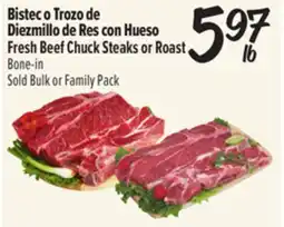 El Super Fresh Fresh Beef Chuck Steaks or Roast Bone-in offer