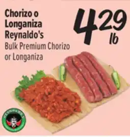 El Super Fresh Reynaldo's Bulk Premium Chorizo or Longaniza offer