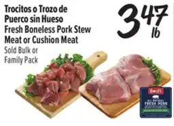El Super Fresh Fresh Boneless Pork Stew Meat or Cushion Meat offer