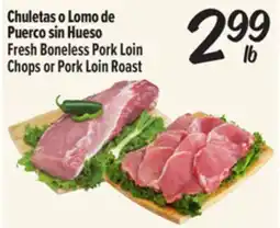 El Super Fresh Fresh Boneless Pork Loin Chops or Pork Loin Roast offer