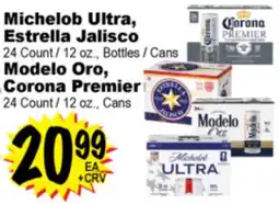 Superior Grocers Michelob Ultra, Estrella Jalisco, Modelo Oro, Corona Premier offer