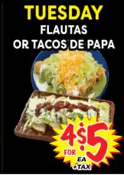 Superior Grocers FLAUTAS OR TACOS DE PAPA offer