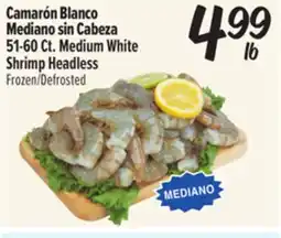 El Super Fresh 51-60 Ct. Medium White Shrimp Headless offer