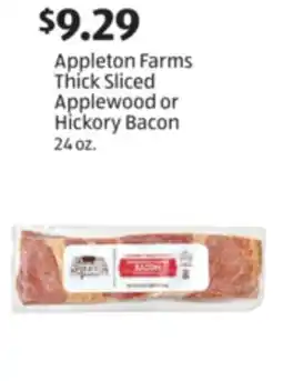 Aldi Appleton Farms Thick Sliced Applewood or Hickory Bacon offer