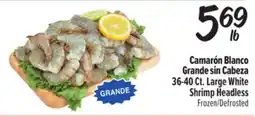 El Super Fresh 36-40Ct. Large WhiteShrimp Headless offer
