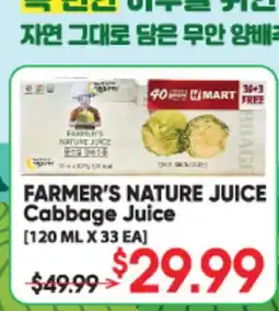 Hmart FARMER'S NATURE JUICE Cabbage Juice offer