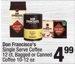 Super King Markets Don Francisco's Single Serve Coffee offer