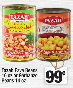 Super King Markets Tazah Fava Beans 16 oz or Garbanzo Beans 14 oz offer