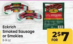 Tony’s Fresh Market Eckrich Smoked Sausage or Smokies offer