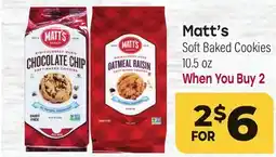 Tony’s Fresh Market Matt's Soft Baked Cookies offer