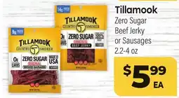 Tony’s Fresh Market Tillamook Zero Sugar Beef Jerky or Sausages offer